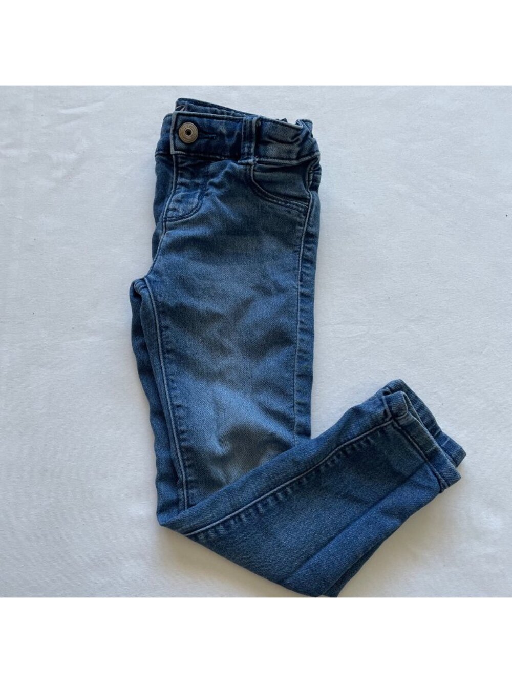 Crazy 8 Girls Blue Denim Jeggings With Elastic Waistband - Size 4